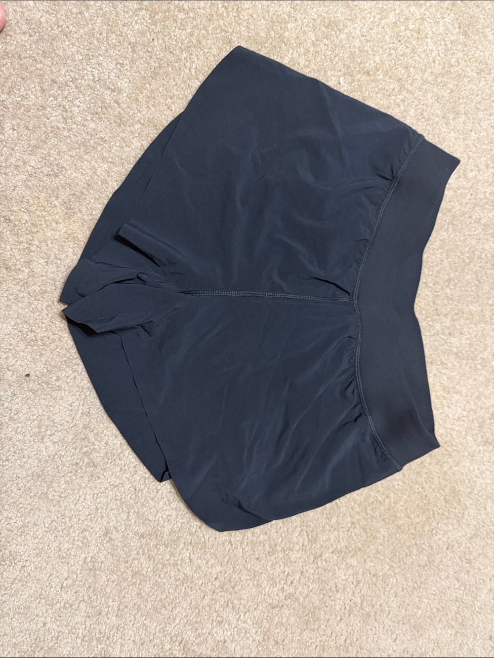 CRZ YOGA Black Athletic Shorts with Wide Waistband